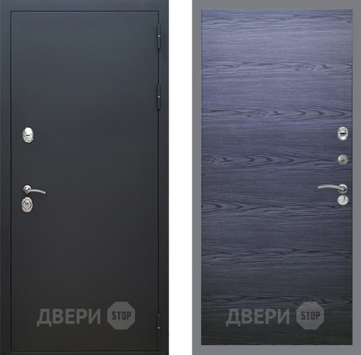 Дверь Рекс (REX) 5 Черный Муар GL Дуб тангенальный черный в Павловском Посаде