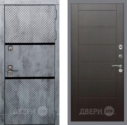 Входная металлическая Дверь Рекс (REX) 15 Бетон Темный Сити Венге в Павловском Посаде