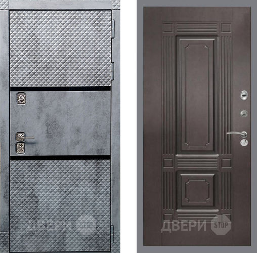 Входная металлическая Дверь Рекс (REX) 15 Бетон Темный FL-2 Венге в Павловском Посаде