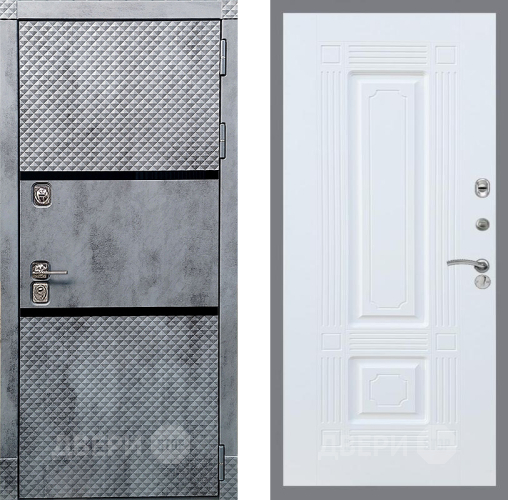 Входная металлическая Дверь Рекс (REX) 15 Бетон Темный FL-2 Силк Сноу в Павловском Посаде