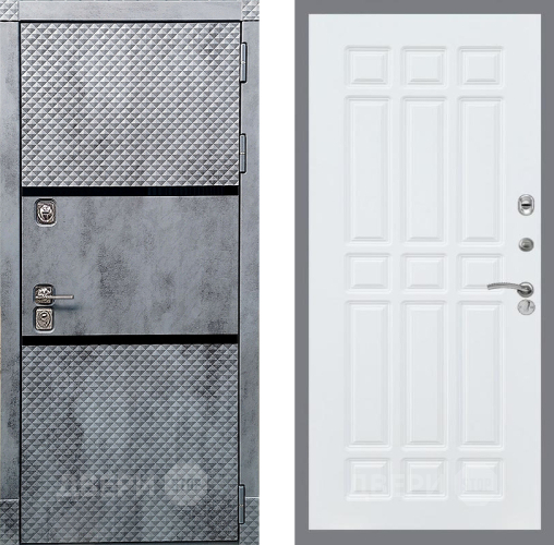 Входная металлическая Дверь Рекс (REX) 15 Бетон Темный FL-33 Силк Сноу в Павловском Посаде