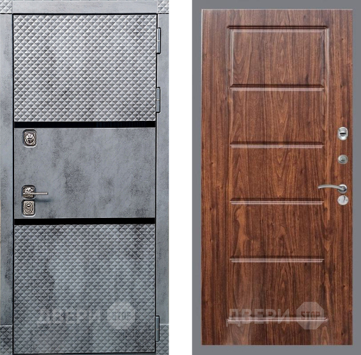 Дверь Рекс (REX) 15 Бетон Темный FL-39 орех тисненый в Павловском Посаде