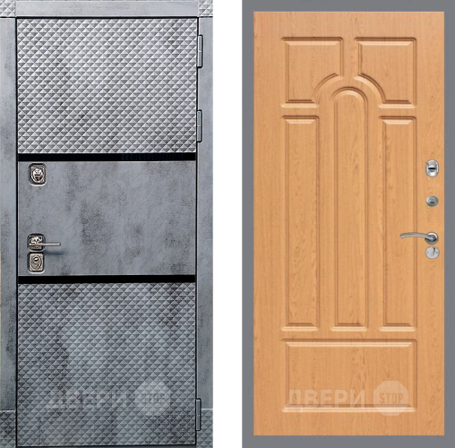 Входная металлическая Дверь Рекс (REX) 15 Бетон Темный FL-58 Дуб в Павловском Посаде