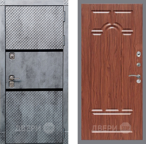 Входная металлическая Дверь Рекс (REX) 15 Бетон Темный FL-58 орех тисненый в Павловском Посаде