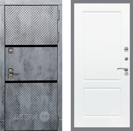 Входная металлическая Дверь Рекс (REX) 15 Бетон Темный FL-117 Силк Сноу в Павловском Посаде