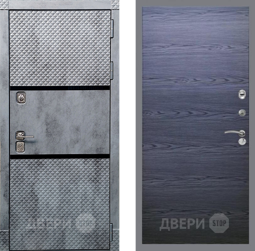 Входная металлическая Дверь Рекс (REX) 15 Бетон Темный GL Дуб тангенальный черный в Павловском Посаде
