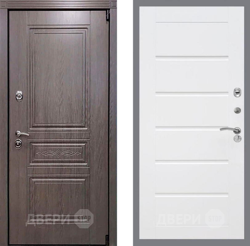 Входная металлическая Дверь Рекс (REX) Премиум-S Сити Белый ясень в Павловском Посаде