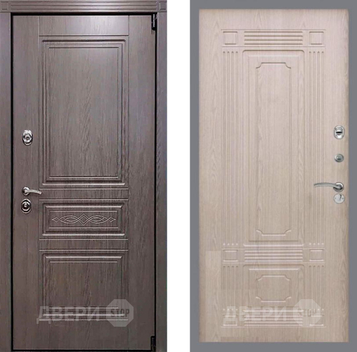 Входная металлическая Дверь Рекс (REX) Премиум-S FL-2 Беленый дуб в Павловском Посаде