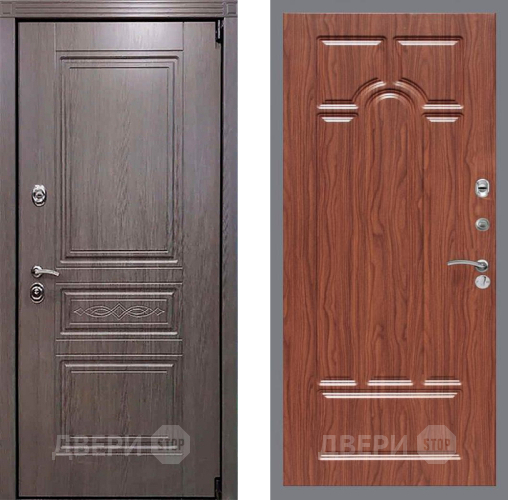 Входная металлическая Дверь Рекс (REX) Премиум-S FL-58 орех тисненый в Павловском Посаде