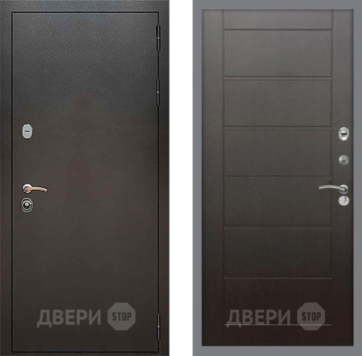 Входная металлическая Дверь Рекс (REX) 5 Серебро Антик Сити Венге в Павловском Посаде