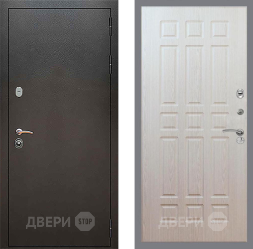 Входная металлическая Дверь Рекс (REX) 5 Серебро Антик FL-33 Беленый дуб в Павловском Посаде