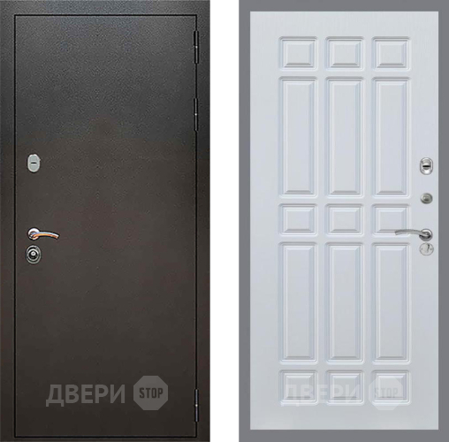 Дверь Рекс (REX) 5 Серебро Антик FL-33 Белый ясень в Павловском Посаде