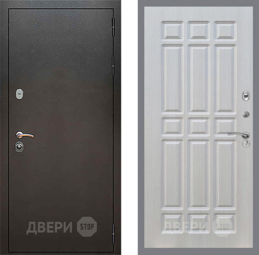 Входная металлическая Дверь Рекс (REX) 5 Серебро Антик FL-33 Лиственница беж в Павловском Посаде