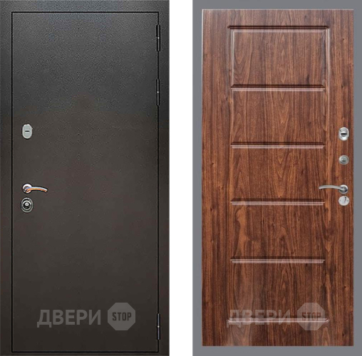 Входная металлическая Дверь Рекс (REX) 5 Серебро Антик FL-39 орех тисненый в Павловском Посаде
