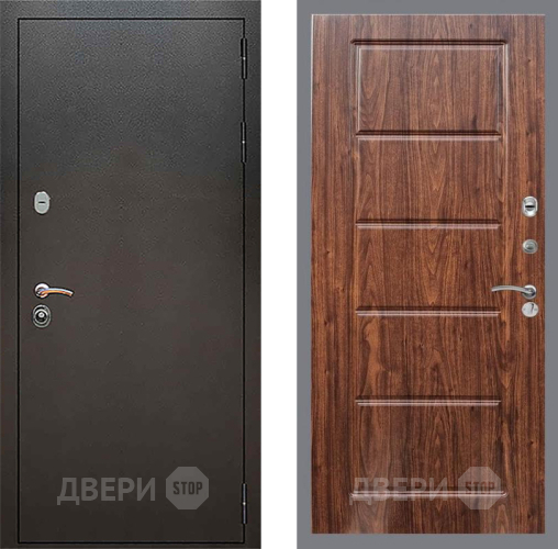 Входная металлическая Дверь Рекс (REX) 5 Серебро Антик FL-39 орех тисненый в Павловском Посаде