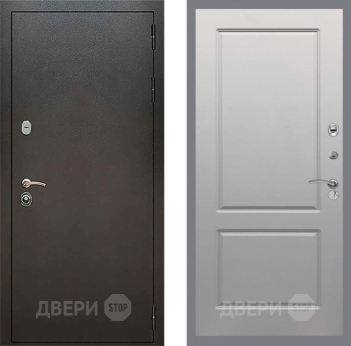 Дверь Рекс (REX) 5 Серебро Антик FL-117 Грей софт в Павловском Посаде