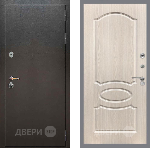 Дверь Рекс (REX) 5 Серебро Антик FL-128 Беленый дуб в Павловском Посаде