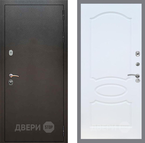 Дверь Рекс (REX) 5 Серебро Антик FL-128 Белый ясень в Павловском Посаде