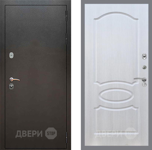 Входная металлическая Дверь Рекс (REX) 5 Серебро Антик FL-128 Лиственница беж в Павловском Посаде
