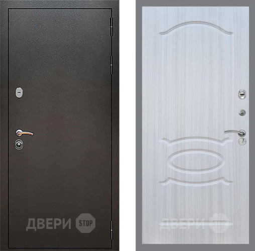 Входная металлическая Дверь Рекс (REX) 5 Серебро Антик FL-128 Сандал белый в Павловском Посаде