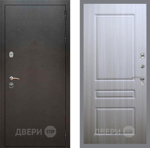 Входная металлическая Дверь Рекс (REX) 5 Серебро Антик FL-243 Сандал белый в Павловском Посаде