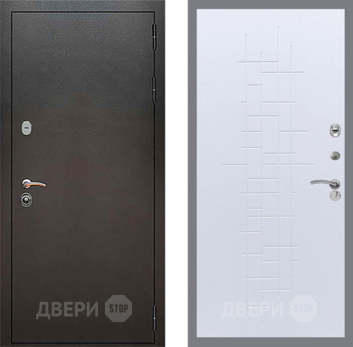 Дверь Рекс (REX) 5 Серебро Антик FL-289 Белый ясень в Павловском Посаде