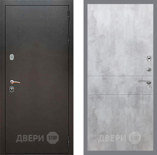 Дверь Рекс (REX) 5 Серебро Антик FL-290 Бетон светлый в Павловском Посаде