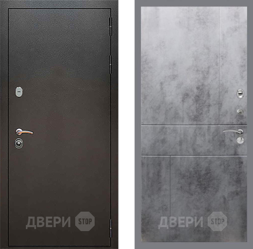 Дверь Рекс (REX) 5 Серебро Антик FL-290 Бетон темный в Павловском Посаде