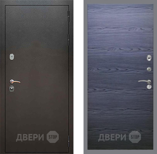 Входная металлическая Дверь Рекс (REX) 5 Серебро Антик GL Дуб тангенальный черный в Павловском Посаде