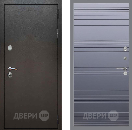 Входная металлическая Дверь Рекс (REX) 5 Серебро Антик Line Силк титан в Павловском Посаде