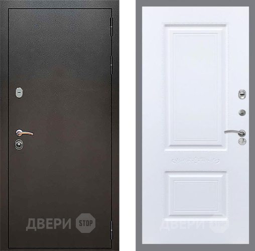 Входная металлическая Дверь Рекс (REX) 5 Серебро Антик Смальта Силк Сноу в Павловском Посаде