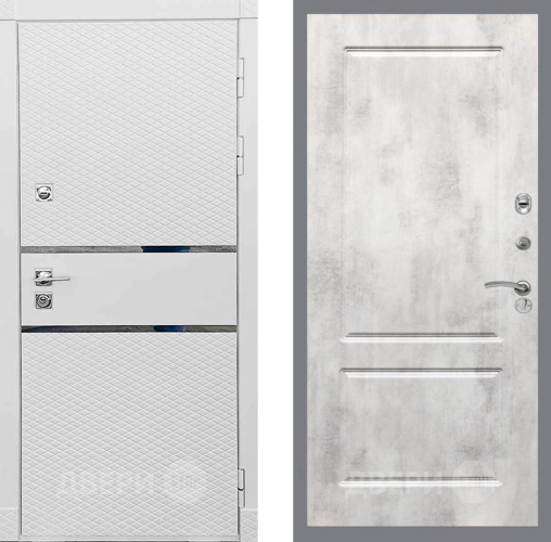 Входная металлическая Дверь Рекс (REX) 15 Силк Сноу FL-117 Бетон светлый в Павловском Посаде