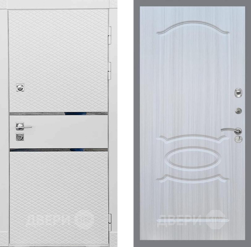 Входная металлическая Дверь Рекс (REX) 15 Силк Сноу FL-128 Сандал белый в Павловском Посаде