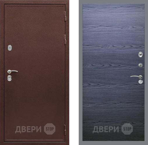 Входная металлическая Дверь Рекс (REX) 5А GL Дуб тангенальный черный в Павловском Посаде