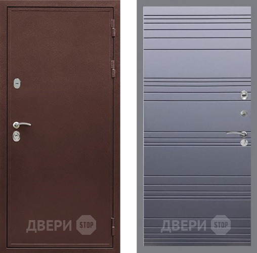 Входная металлическая Дверь Рекс (REX) 5А Line Силк титан в Павловском Посаде