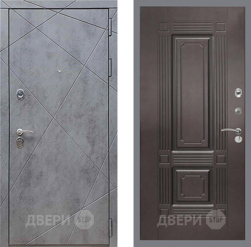 Входная металлическая Дверь Рекс (REX) 13 Бетон Темный FL-2 Венге в Павловском Посаде