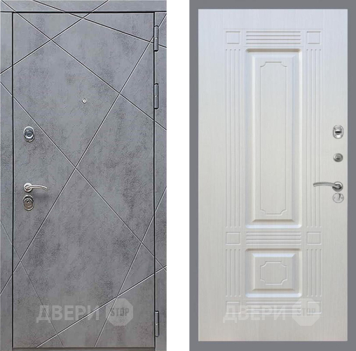 Входная металлическая Дверь Рекс (REX) 13 Бетон Темный FL-2 Лиственница беж в Павловском Посаде