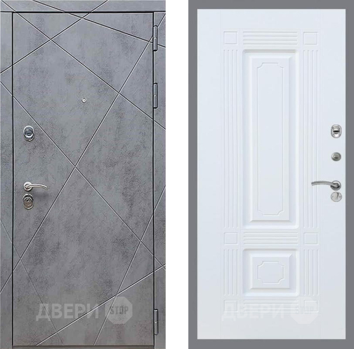 Входная металлическая Дверь Рекс (REX) 13 Бетон Темный FL-2 Силк Сноу в Павловском Посаде
