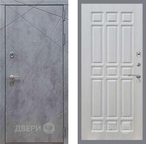 Входная металлическая Дверь Рекс (REX) 13 Бетон Темный FL-33 Лиственница беж в Павловском Посаде