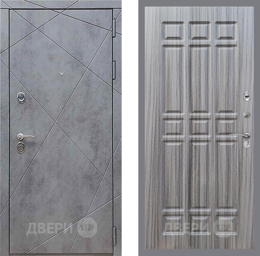 Входная металлическая Дверь Рекс (REX) 13 Бетон Темный FL-33 Сандал грей в Павловском Посаде