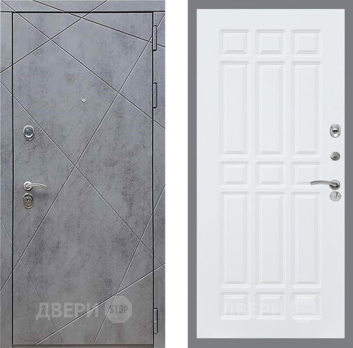 Входная металлическая Дверь Рекс (REX) 13 Бетон Темный FL-33 Силк Сноу в Павловском Посаде