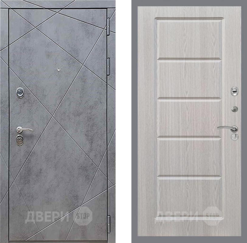 Входная металлическая Дверь Рекс (REX) 13 Бетон Темный FL-39 Беленый дуб в Павловском Посаде