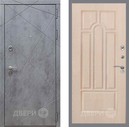 Дверь Рекс (REX) 13 Бетон Темный FL-58 Беленый дуб в Павловском Посаде