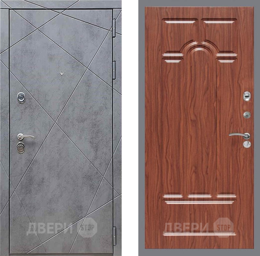 Входная металлическая Дверь Рекс (REX) 13 Бетон Темный FL-58 орех тисненый в Павловском Посаде