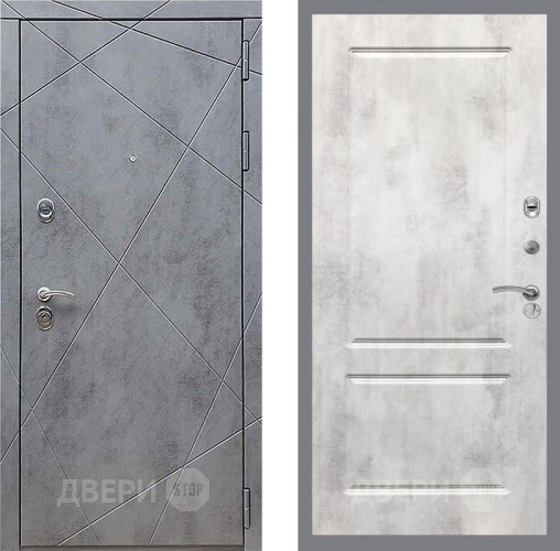 Входная металлическая Дверь Рекс (REX) 13 Бетон Темный FL-117 Бетон светлый в Павловском Посаде