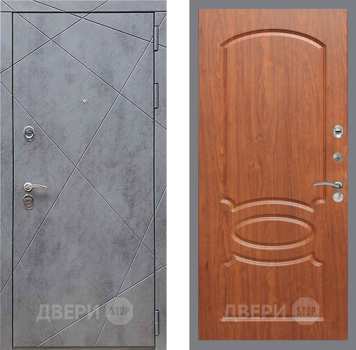 Входная металлическая Дверь Рекс (REX) 13 Бетон Темный FL-128 Морёная берёза в Павловском Посаде