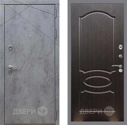 Входная металлическая Дверь Рекс (REX) 13 Бетон Темный FL-128 Венге светлый в Павловском Посаде