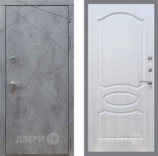 Входная металлическая Дверь Рекс (REX) 13 Бетон Темный FL-128 Лиственница беж в Павловском Посаде