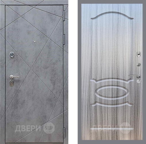 Входная металлическая Дверь Рекс (REX) 13 Бетон Темный FL-128 Сандал грей в Павловском Посаде