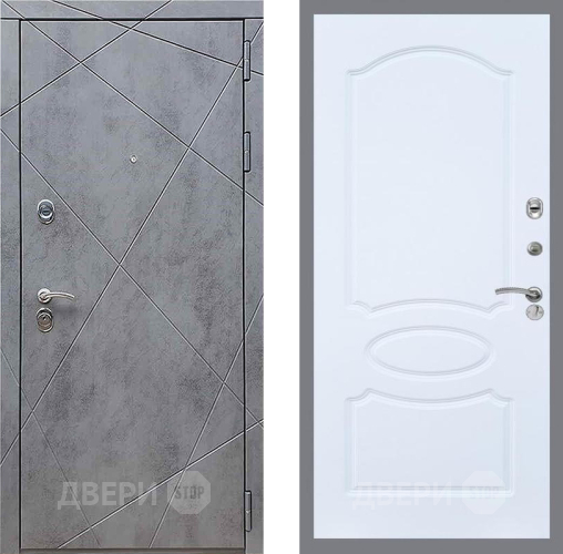 Входная металлическая Дверь Рекс (REX) 13 Бетон Темный FL-128 Силк Сноу в Павловском Посаде